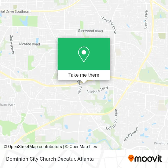 Dominion City Church Decatur map