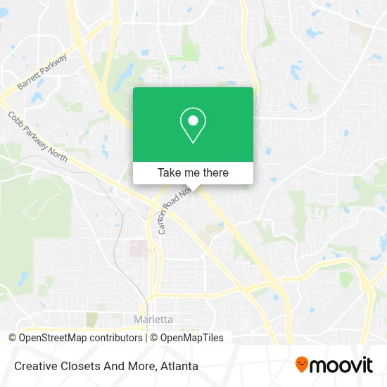 Creative Closets And More map