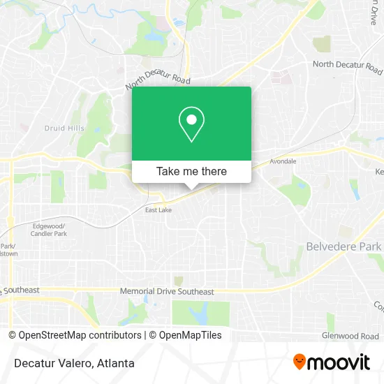 Decatur Valero map