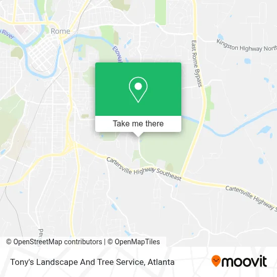 Tony's Landscape And Tree Service map