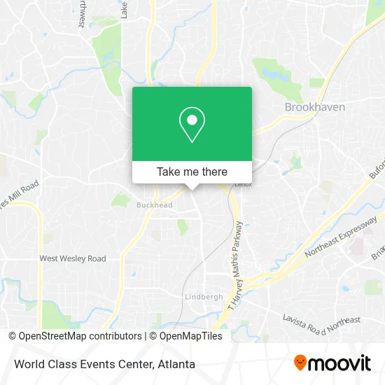World Class Events Center map