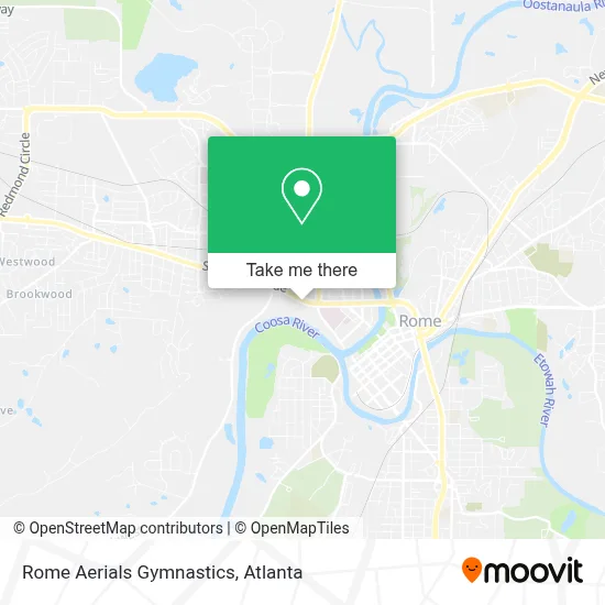 Rome Aerials Gymnastics map