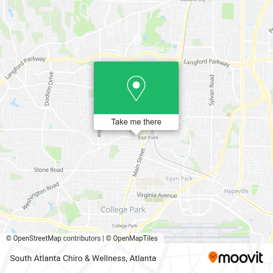 South Atlanta Chiro & Wellness map