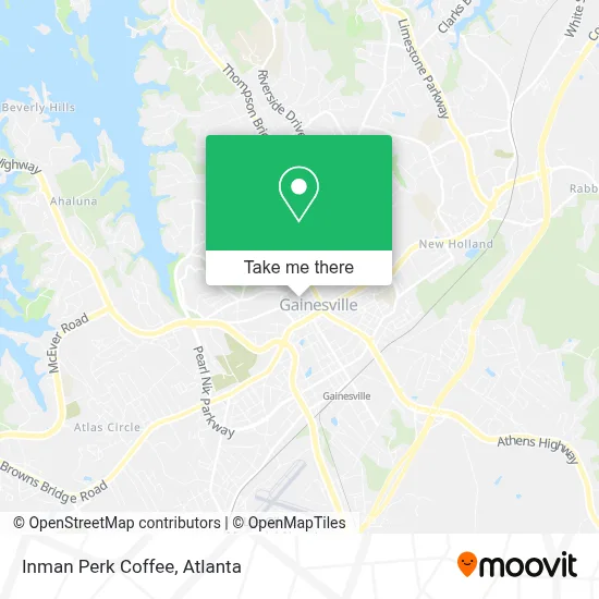 Inman Perk Coffee map