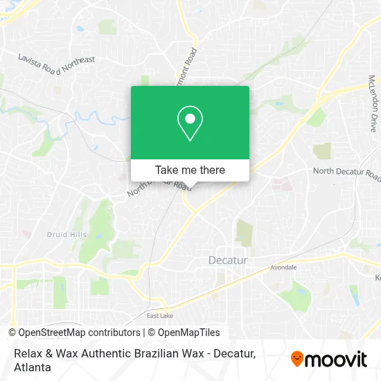 Relax & Wax Authentic Brazilian Wax - Decatur map
