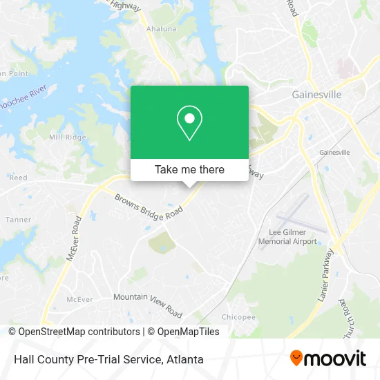 Hall County Pre-Trial Service map