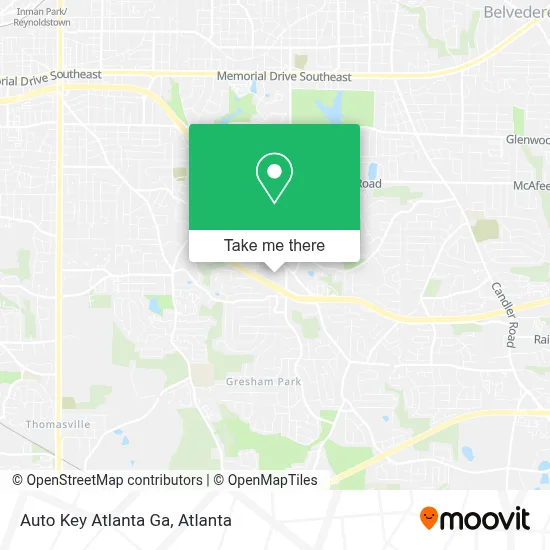 Auto Key Atlanta Ga map