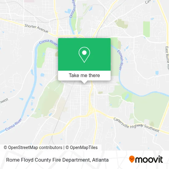 Rome Floyd County Fire Department map