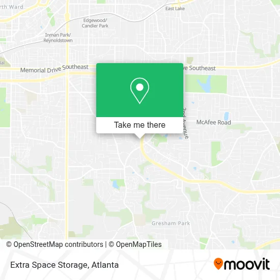 Extra Space Storage map
