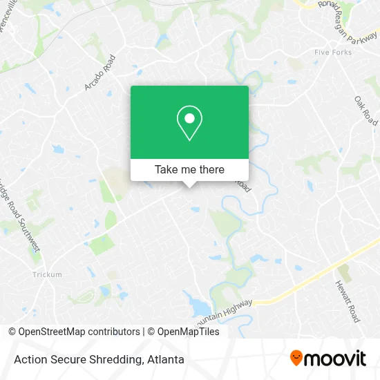 Action Secure Shredding map