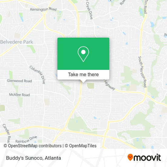 Buddy's Sunoco map