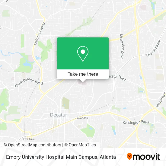 Emory University Hospital Main Campus map