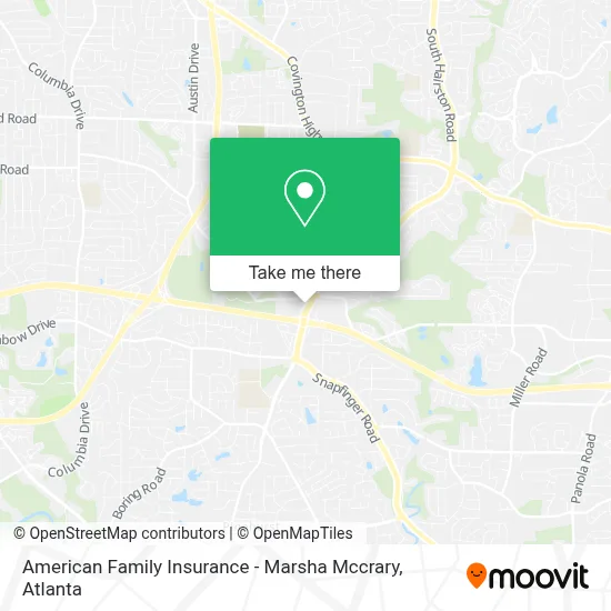 American Family Insurance - Marsha Mccrary map