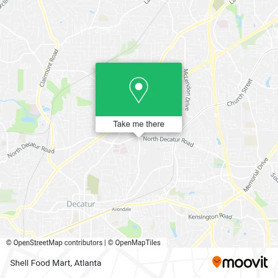 Shell Food Mart map