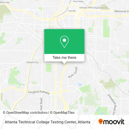 Atlanta Technical College Testing Center map