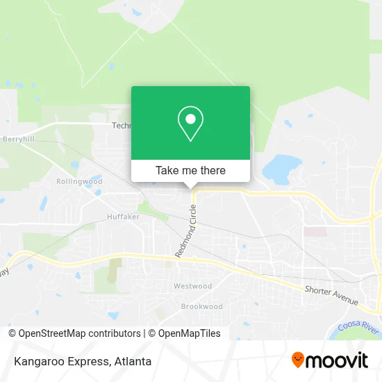 Kangaroo Express map