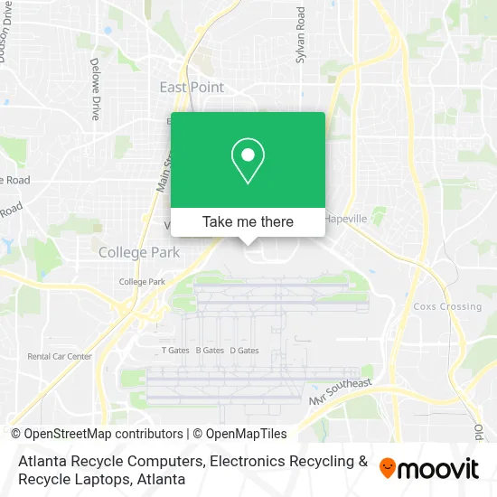 Atlanta Recycle Computers, Electronics Recycling & Recycle Laptops map