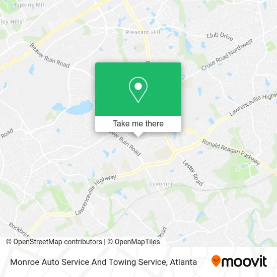 Monroe Auto Service And Towing Service map