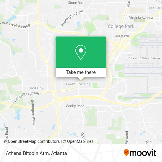 Athena Bitcoin Atm map