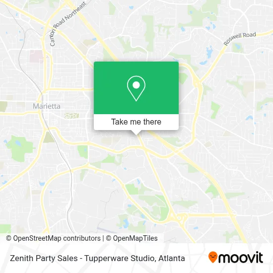 Zenith Party Sales - Tupperware Studio map