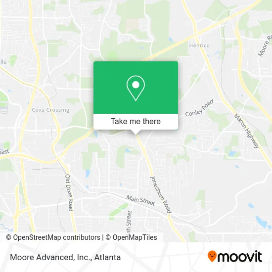 Moore Advanced, Inc. map