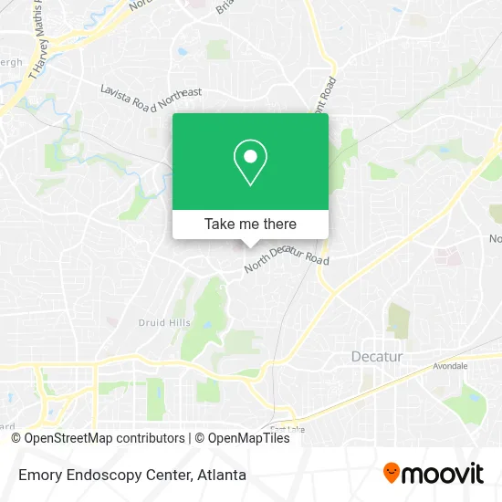 Emory Endoscopy Center map