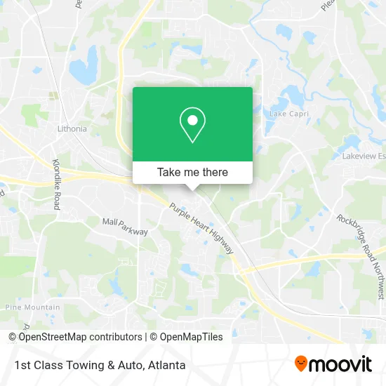 1st Class Towing & Auto map