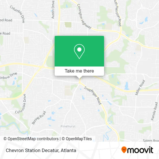 Chevron Station Decatur map
