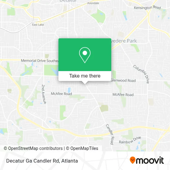 Decatur Ga Candler Rd map