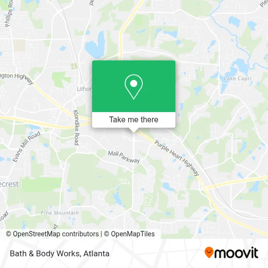 Bath & Body Works map