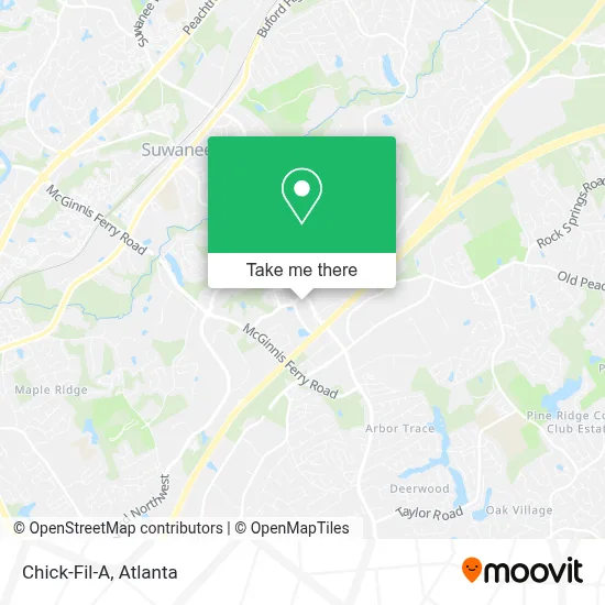 Chick-Fil-A map