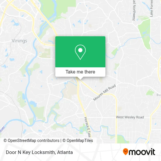 Door N Key Locksmith map