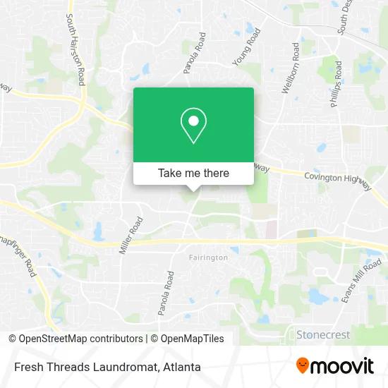 Fresh Threads Laundromat map