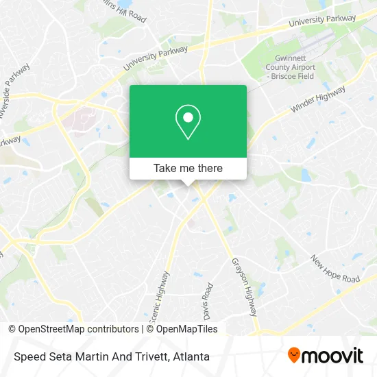 Speed Seta Martin And Trivett map