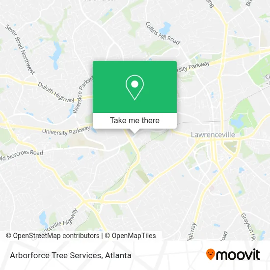 Arborforce Tree Services map