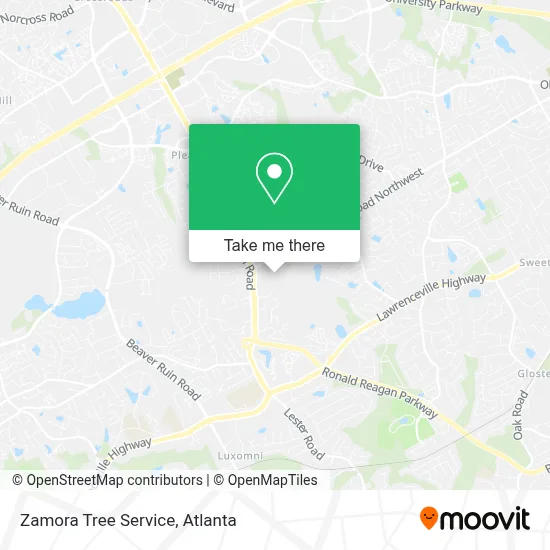 Zamora Tree Service map