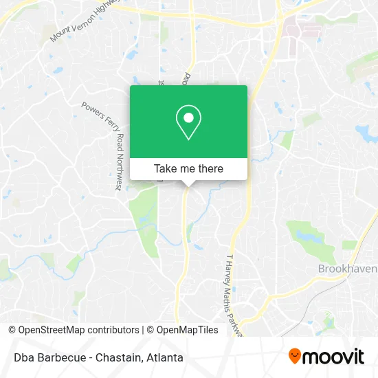 Dba Barbecue - Chastain map