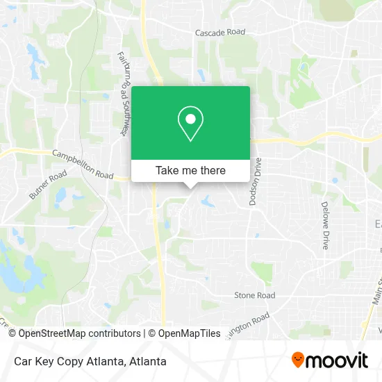 Car Key Copy Atlanta map