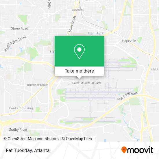 Fat Tuesday map