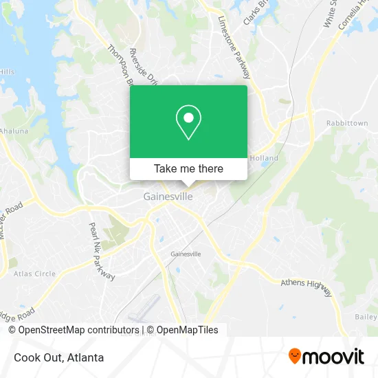 Cook Out map