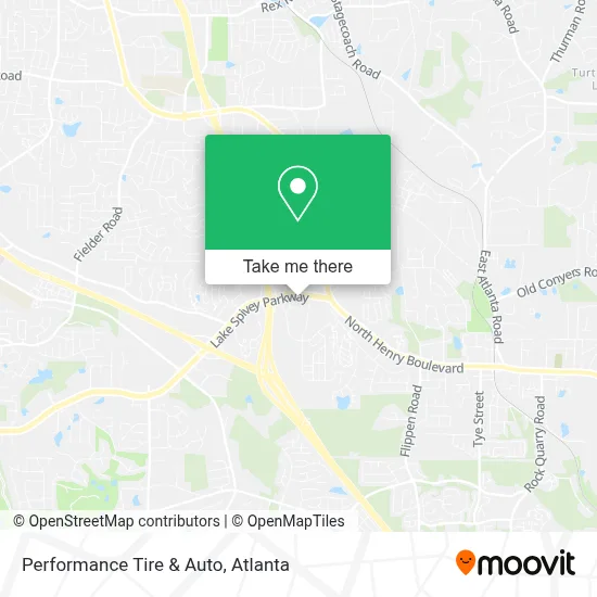 Performance Tire & Auto map