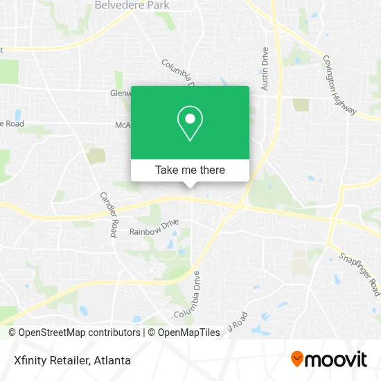 Xfinity Retailer map