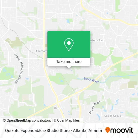 Quixote Expendables / Studio Store - Atlanta map
