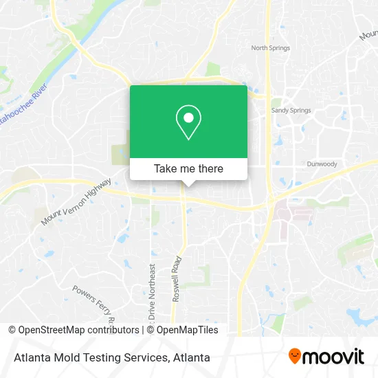Atlanta Mold Testing Services map