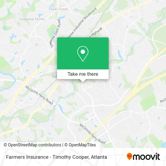 Farmers Insurance - Timothy Cooper map