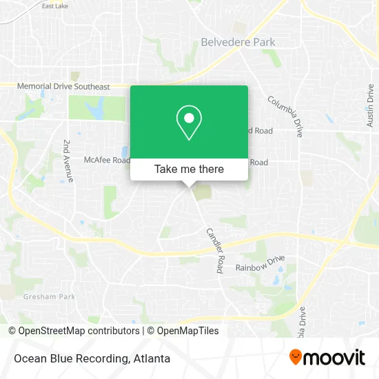 Ocean Blue Recording map