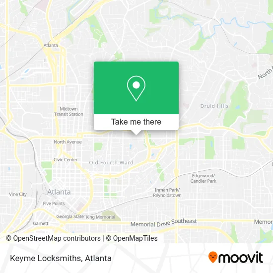 Keyme Locksmiths map