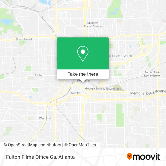 Fulton Films Office Ga map