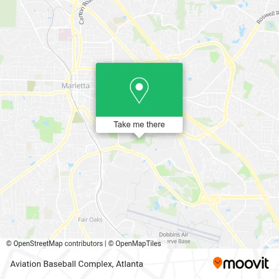 Aviation Baseball Complex map