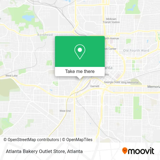 Atlanta Bakery Outlet Store map